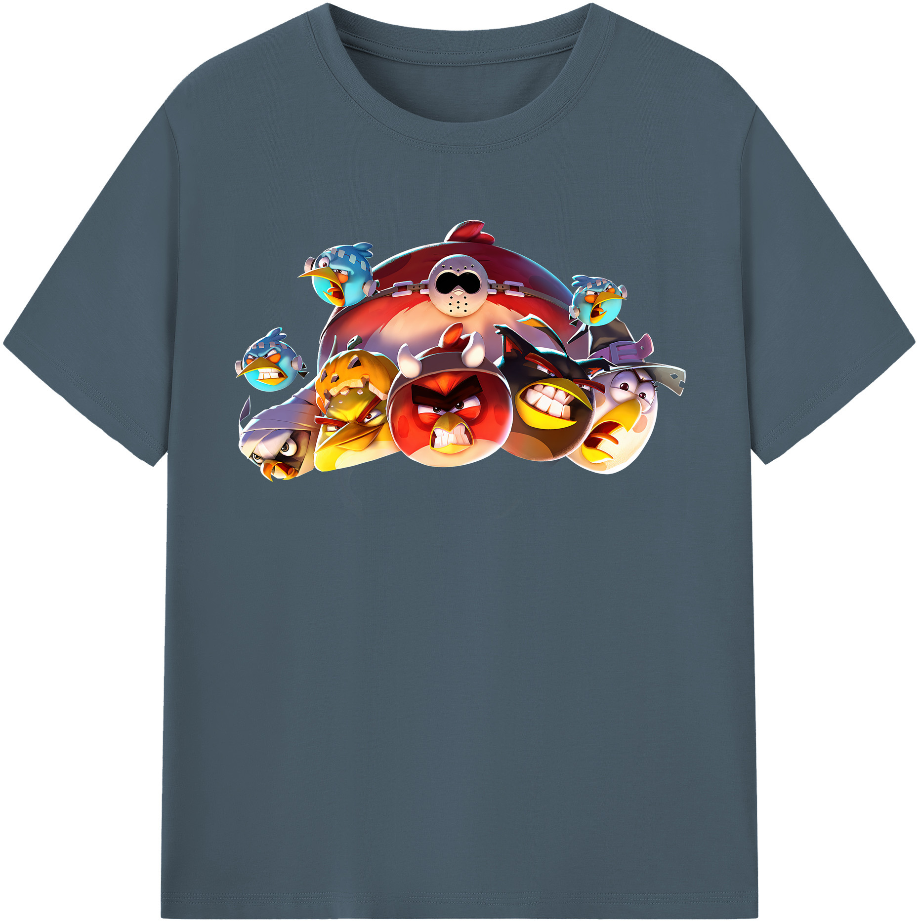 （画像用） Angry Birds アングリーバード 綿100％半袖Tシャツ（フロントプリント）